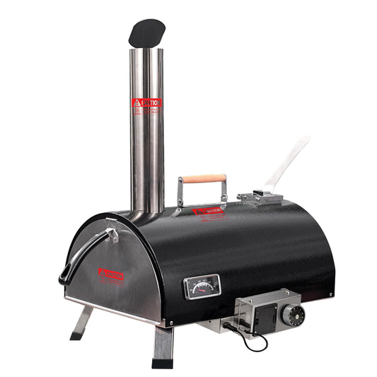 Bayfeve Automatic Rotatable Outdoor Portable Pizza Oven Stainless Steel Hearth Wood Pellet Outdoor Pizza Oven BFEB-4337-GL