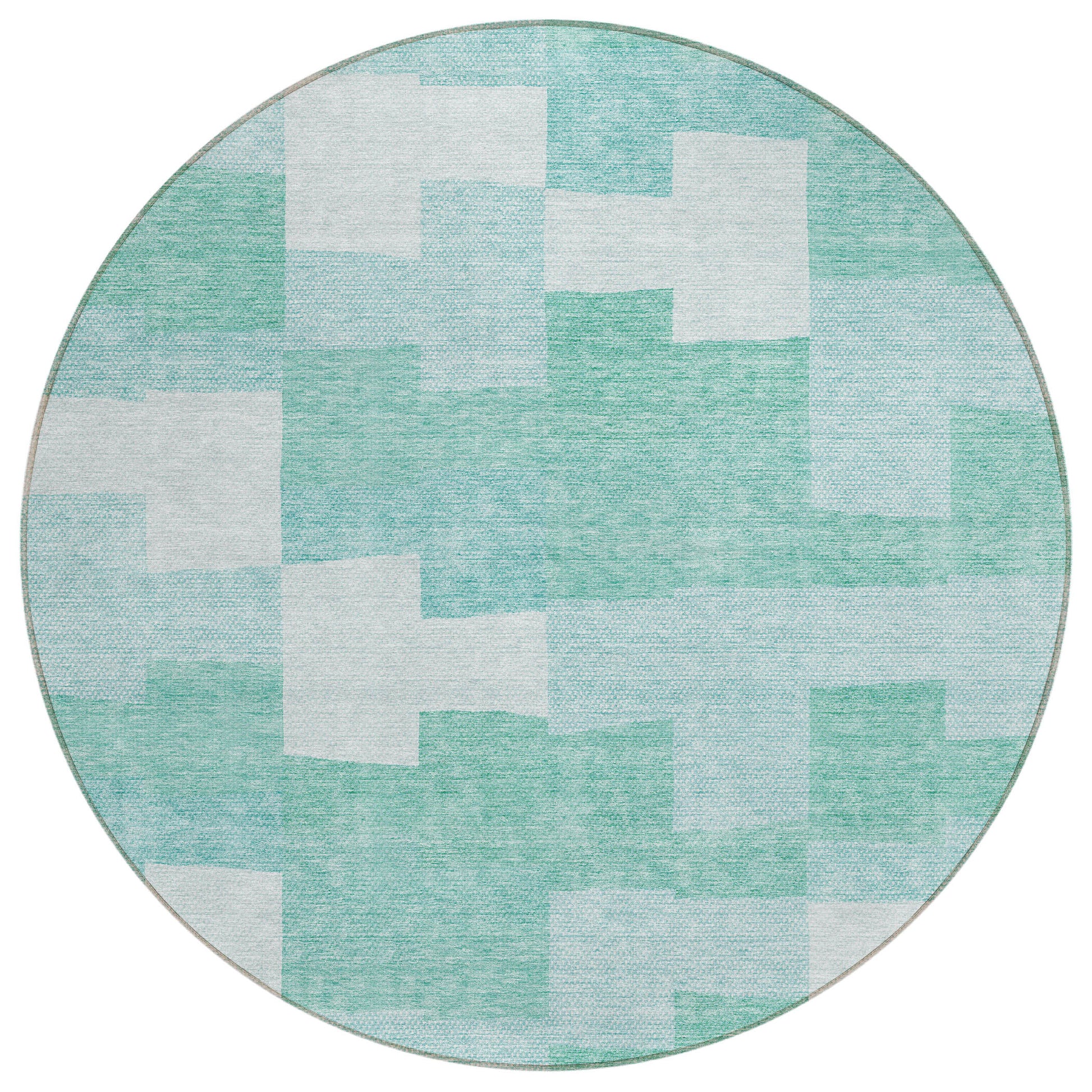 Addison Rugs Chantille ACN659TE 8 x 8 (ft) Aloe Round Indoor/Outdoor Geometric Machine washable Area rug