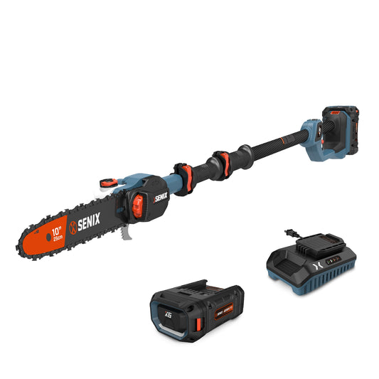 SENIX 60-volt Max 10-in 3 Ah Battery Pole Saw (Battery and Charger Included) CSPX6-M