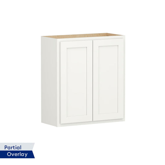 Shenandoah PRO Express Breckenridge 27-in W x 36-in H x 12-in D Linen Partial Overlay Wall Fully assembled Plywood Cabinet Recessed Panel