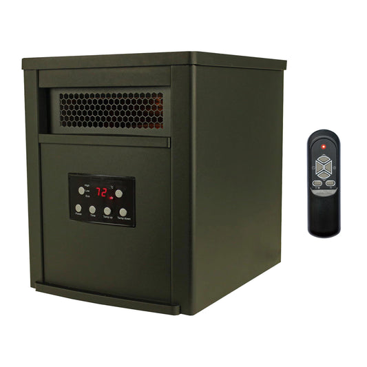Lifesmart Up to 1500-Watt Infrared Quartz Tower Indoor Electric Space Heater with Remote Included 56310