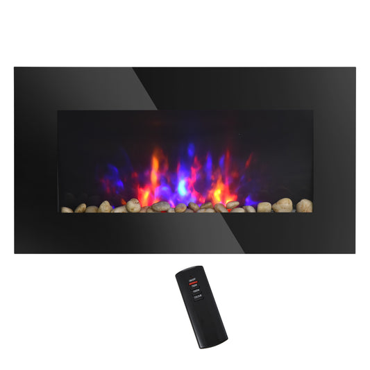 BABOOM 28.5-in W Black Fan-forced Electric Fireplace BOM-5141044-OR
