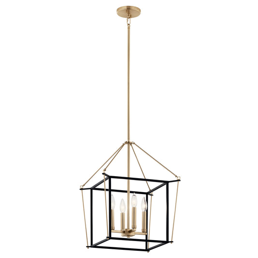 Kichler Eisley 4 -Light Champagne Bronze Modern/contemporary Lantern Medium Hanging Pendant light 6297757