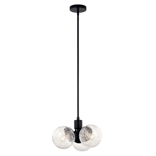 Kichler Silvarious 3 -Light Black Modern/contemporary For Use in Bedrooms, Dining Rooms, Foyers, Kitchens, Living Rooms Chandelier 6297675