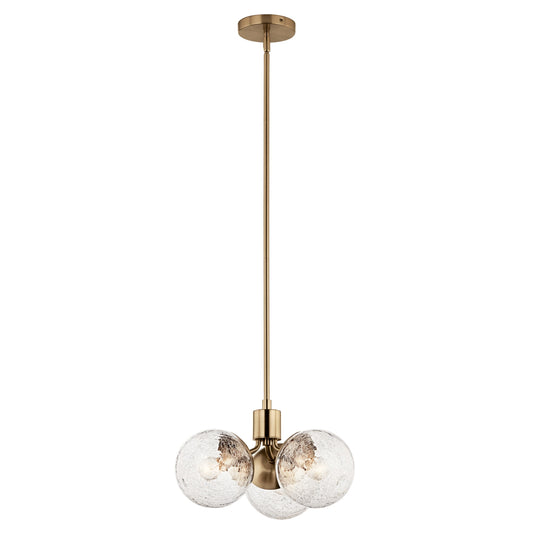 Kichler Silvarious 3 -Light Gold Modern/contemporary For Use in Bedrooms, Dining Rooms, Foyers, Kitchens, Living Rooms Chandelier 6297668