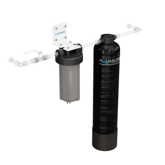 AQUASURE Serene Series Salt-Free Water Conditioner with Triple-Purpose Pre-Filter Dual-Stage 10-GPM 25 Micron