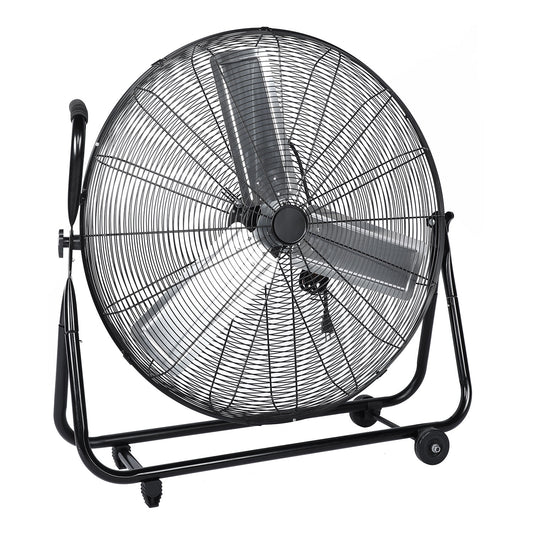 Mondawe 30-in 120-Volt 3-Speed High Velocity Indoor/Outdoor Black Industrial Fan MO-H312928