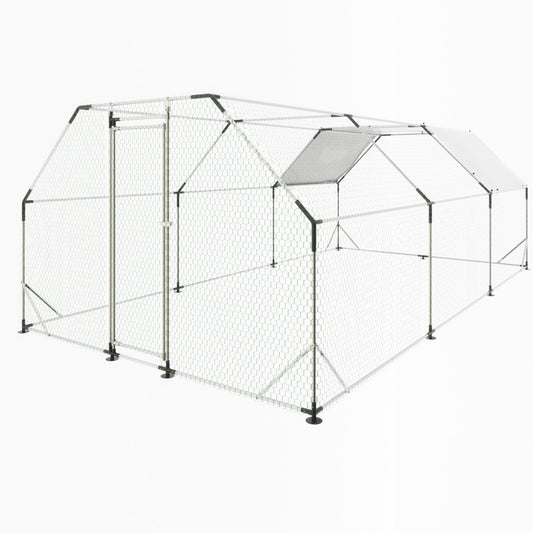 Gaierptone Silver Metal Chicken coop