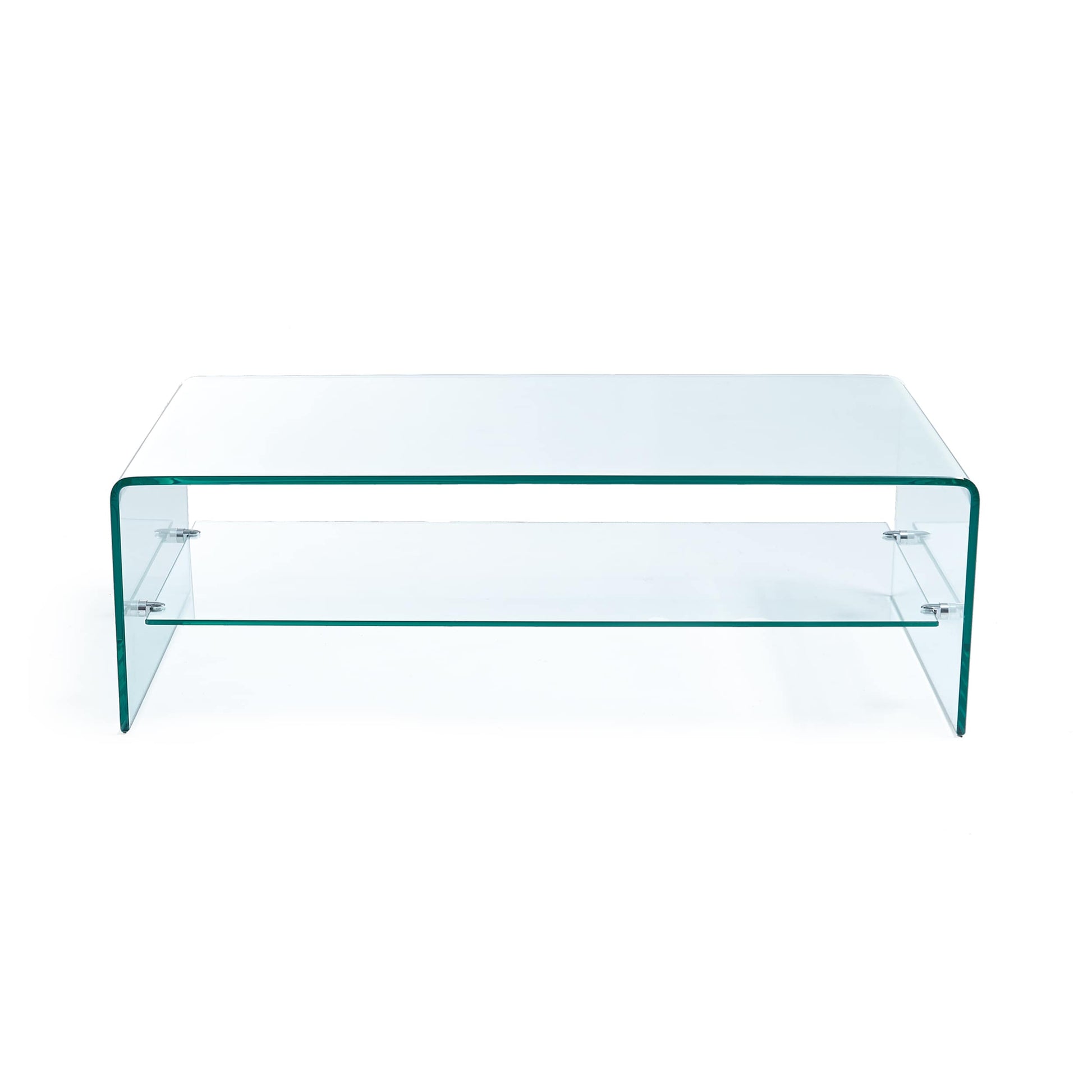 Best Selling Home Decor Modern Glass Clear 21.76-in W x 14.1-in H Coffee Table