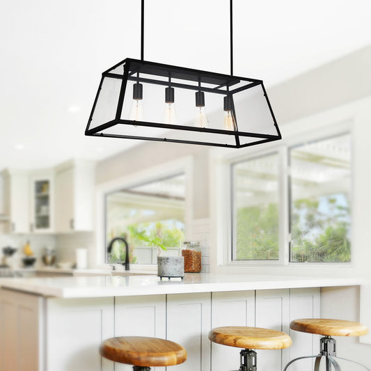 CWI Lighting Alyson 4 -Light Black Rustic For Use in Bathrooms, Bedrooms, Dining Rooms, Foyers, Kitchens, Living Rooms Chandelier