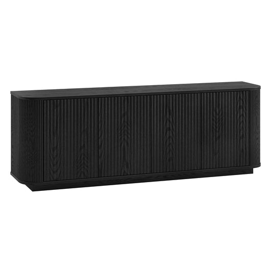Hailey Home Canton Transitional Black Grain TV stand ( Accommodates TVs more than 70-in )