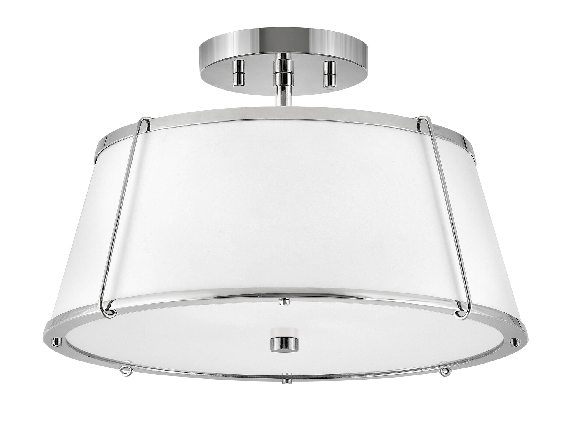 Hinkley Clarke 2 -Light 15-in Polished Nickel Semi Flush Mount Light 6571123