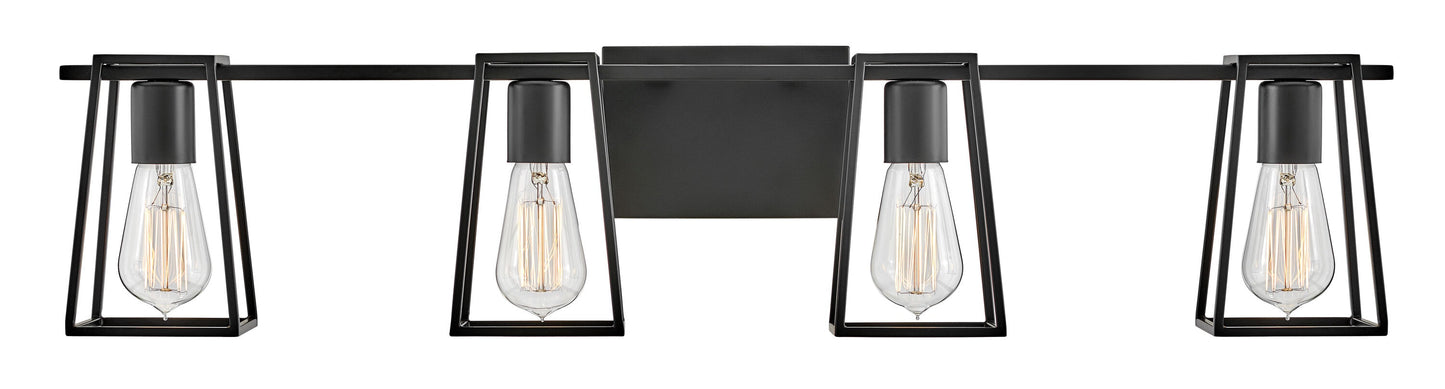 Hinkley Filmore 33.5-in 4 -Light Satin Black Transitional Vanity light 6588838