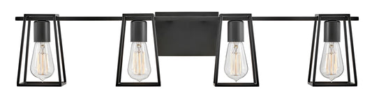 Hinkley Filmore 33.5-in 4 -Light Satin Black Transitional Vanity light 6588838