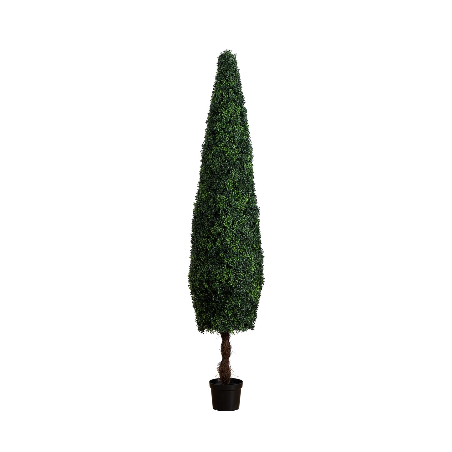 Nearly Natural 96-in Green Indoor/Outdoor Floor Boxwood Artificial tree