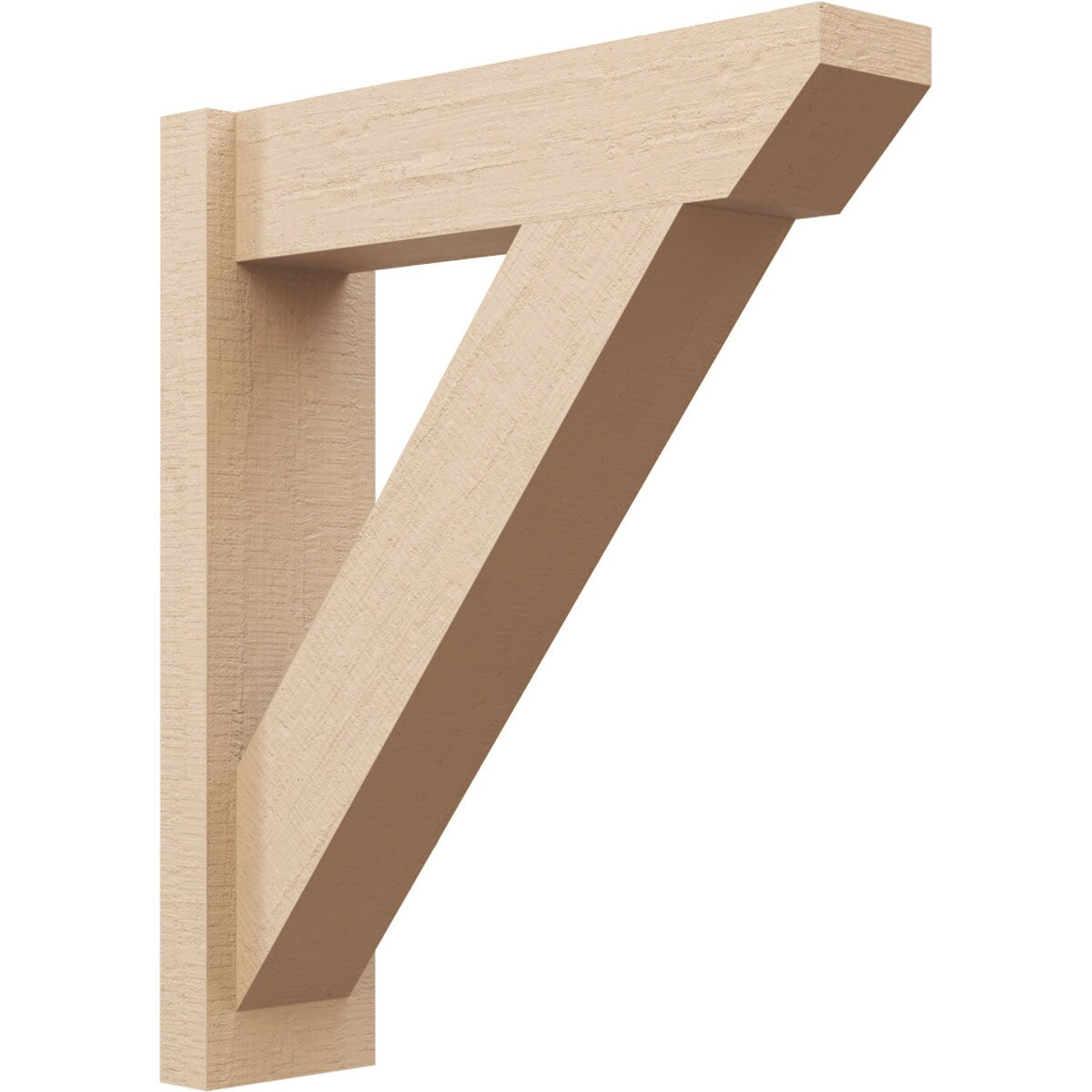 Ekena Millwork Timberthane Rough Cedar Faux Wood Traditional Slat Outlooker 6-in W x 22-in D x 26-in H Primed Tan