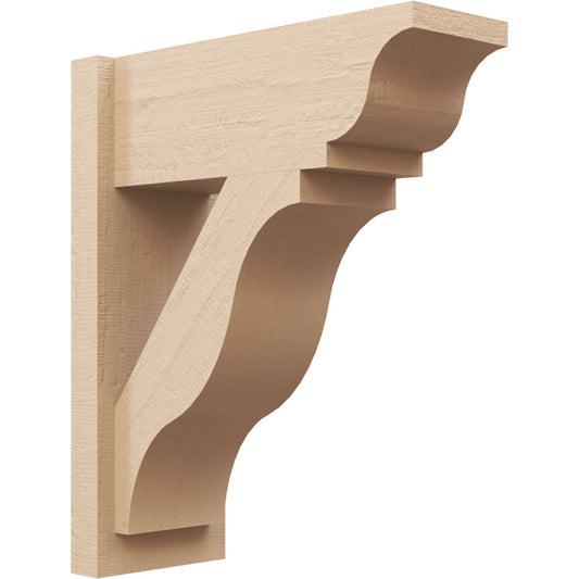 Ekena Millwork Timberthane Rough Cedar Faux Wood Funston Traditional Outlooker 8-in W x 20-in D x 24-in H Primed Tan