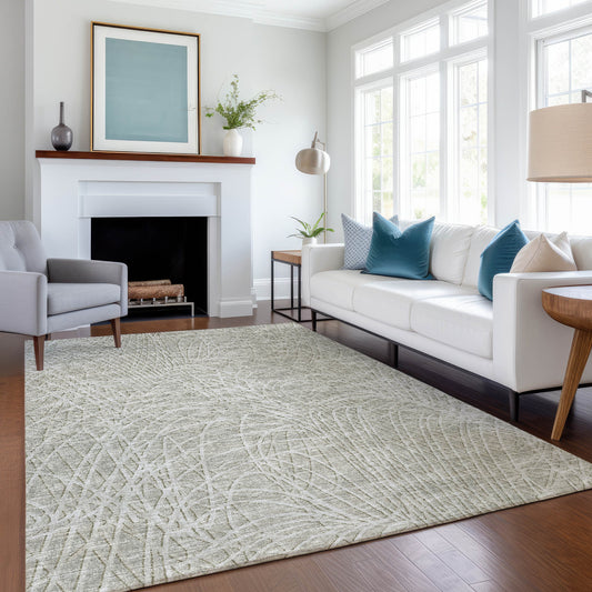 Addison Rugs Mayfield AMF35BE 8 x 10 (ft) Loomed Beige Rectangular Indoor Abstract Machine washable Pet Friendly Area rug