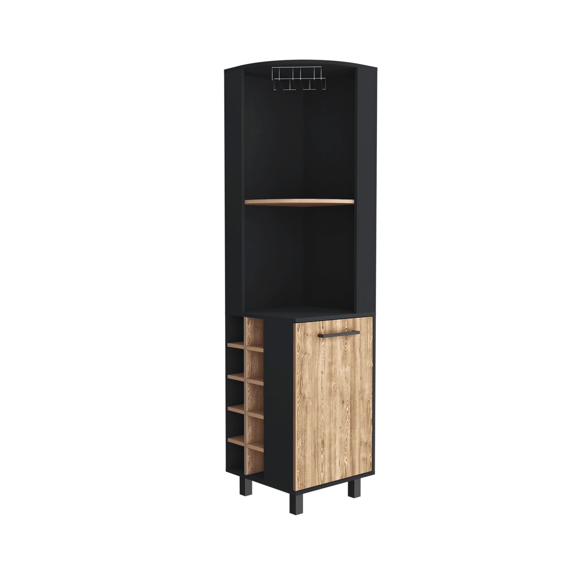 Siavonce 20 -Bottle Black MDF Wall-Mounted Wine cabinet