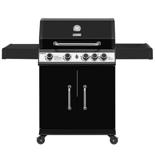 Royal Gourmet Cabinet Style Black 4 -Burner Liquid Propane Gas Grill 1 -Side Burner