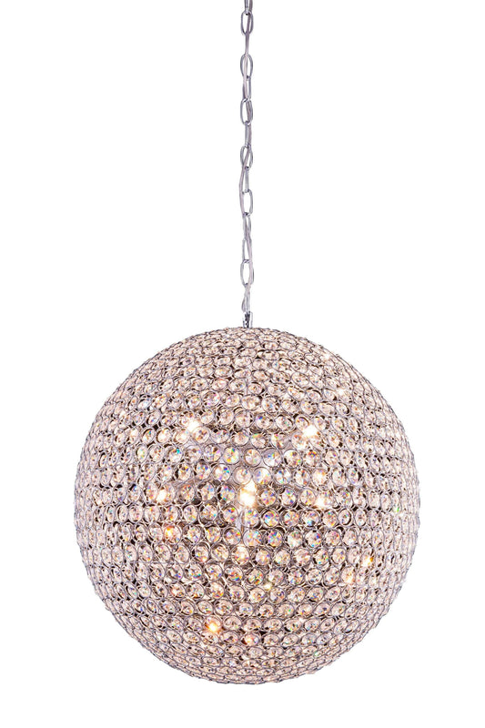 Elegant Decor Home Furnishing 9 -Light Chrome Modern/contemporary Globe Medium Hanging Pendant light