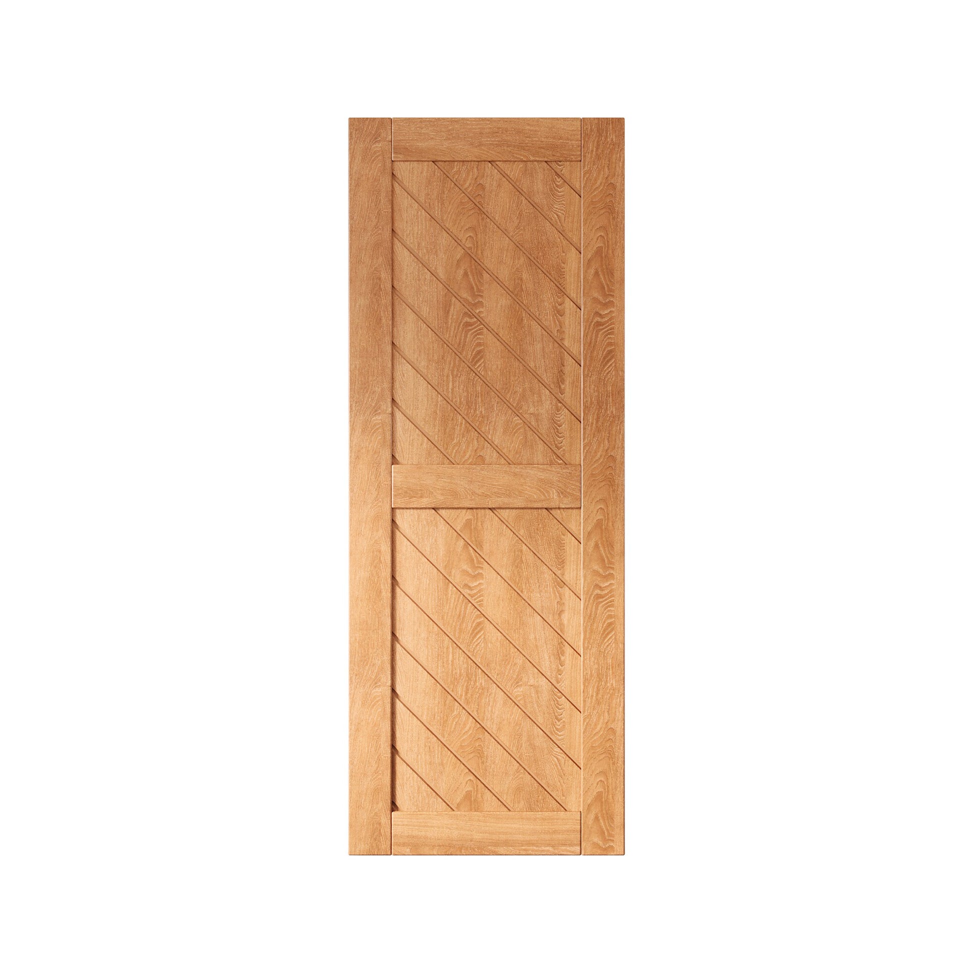 HOMACER 26-in x 80-in Early American Prefinished Non-standard Pine Wood Solid core Single Barn Door (Hardware Not Included)