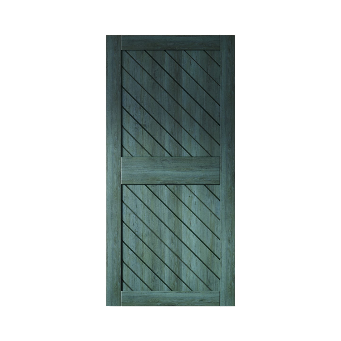 HOMACER 32-in x 84-in Royal Pine Prefinished Non-standard Pine Wood Solid core Single Barn Door (Hardware Not Included)