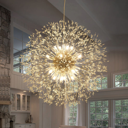 EDISLIVE Hajari 16 -Light Gold Modern/contemporary Sputnik Large Hanging Kitchen island light