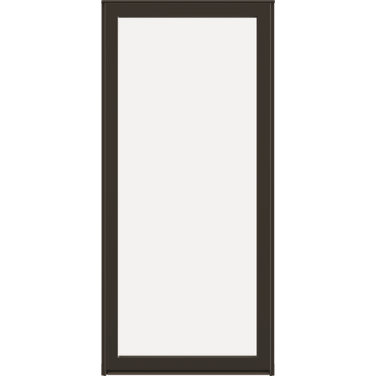 LARSON 60MT Maximum View 32-in x 81-in Brown Aluminum Reversible Hinge Storm Door with Interchangeable Screen ( No handle )