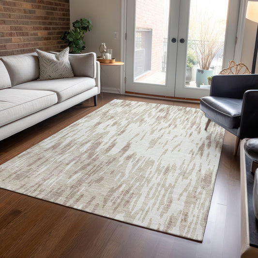 Addison Rugs Chantille ACN945IV 9 x 12 (ft) Loomed Ivory Rectangular Indoor/Outdoor Machine washable Pet Friendly Area rug