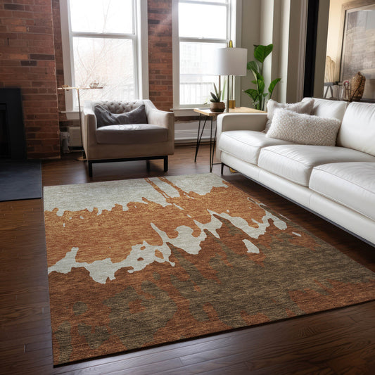 Addison Rugs Chantille ACN961PK 8 x 10 (ft) Loomed Paprika Rectangular Indoor/Outdoor Machine washable Pet Friendly Area rug