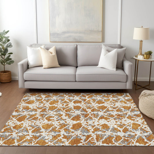 Addison Rugs Chantille ACN969CP 9 x 12 (ft) Loomed Copper Rectangular Indoor/Outdoor Machine washable Pet Friendly Area rug