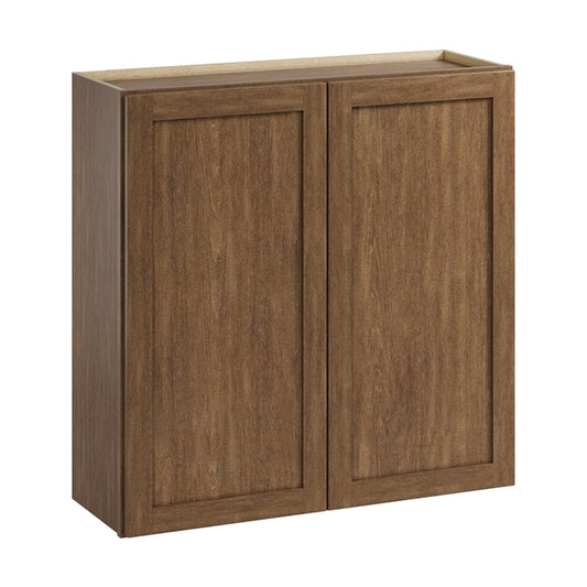 Whalen CLICK-IT Sherwood Hills 36-in W x 36-in H x 12-in D Walnut Birch Wall Ready to assemble (RTA) Plywood Cabinet Raised Panel
