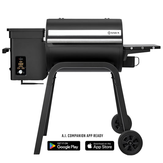 Brisk It Zelos 450-Sq. in Black Pellet Grill with Smart Compatibility