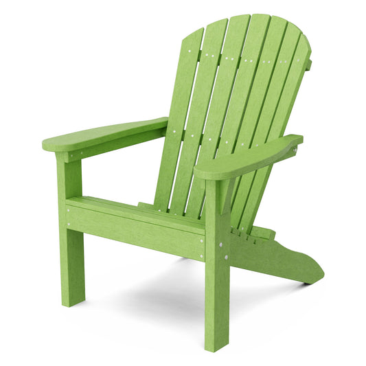 Wildridge Heritage Sunset Lime Green HDPE Frame Stationary Adirondack Chair with Slat Seat