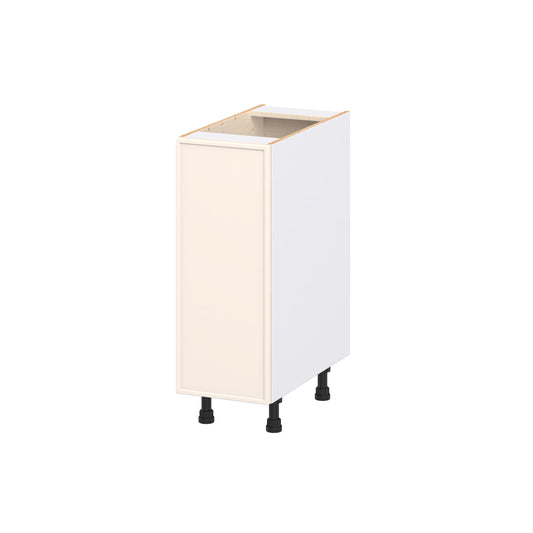 Hugo&Borg Chapel Hill 12-in W x 34.5-in H x 24.66-in D Washed Linen Pull-out cabinet Base Fully assembled Cabinet (Flat Panel Shaker)