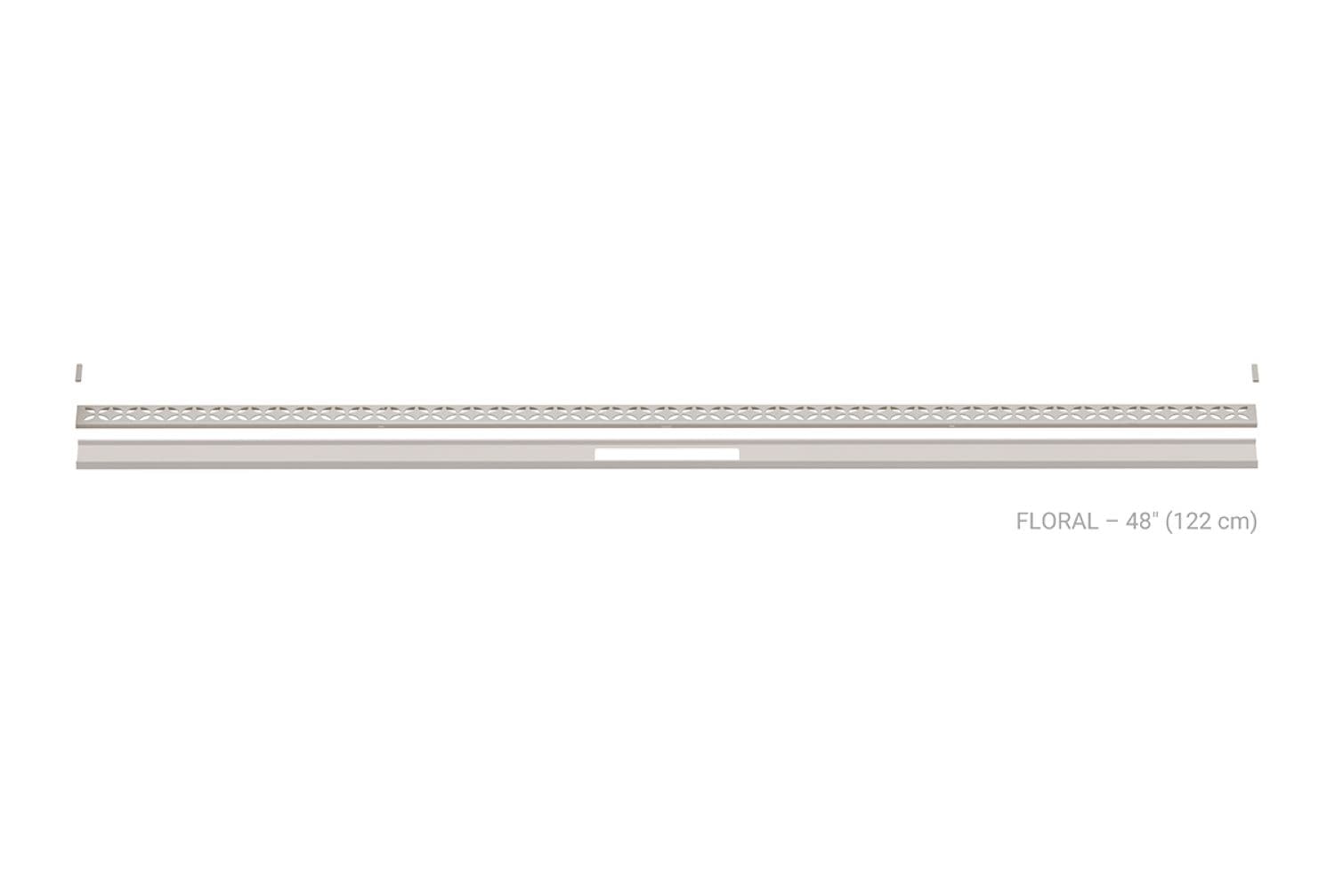 Schluter Systems Kerdi-Line-Vario 48-in Grate Floral Greige