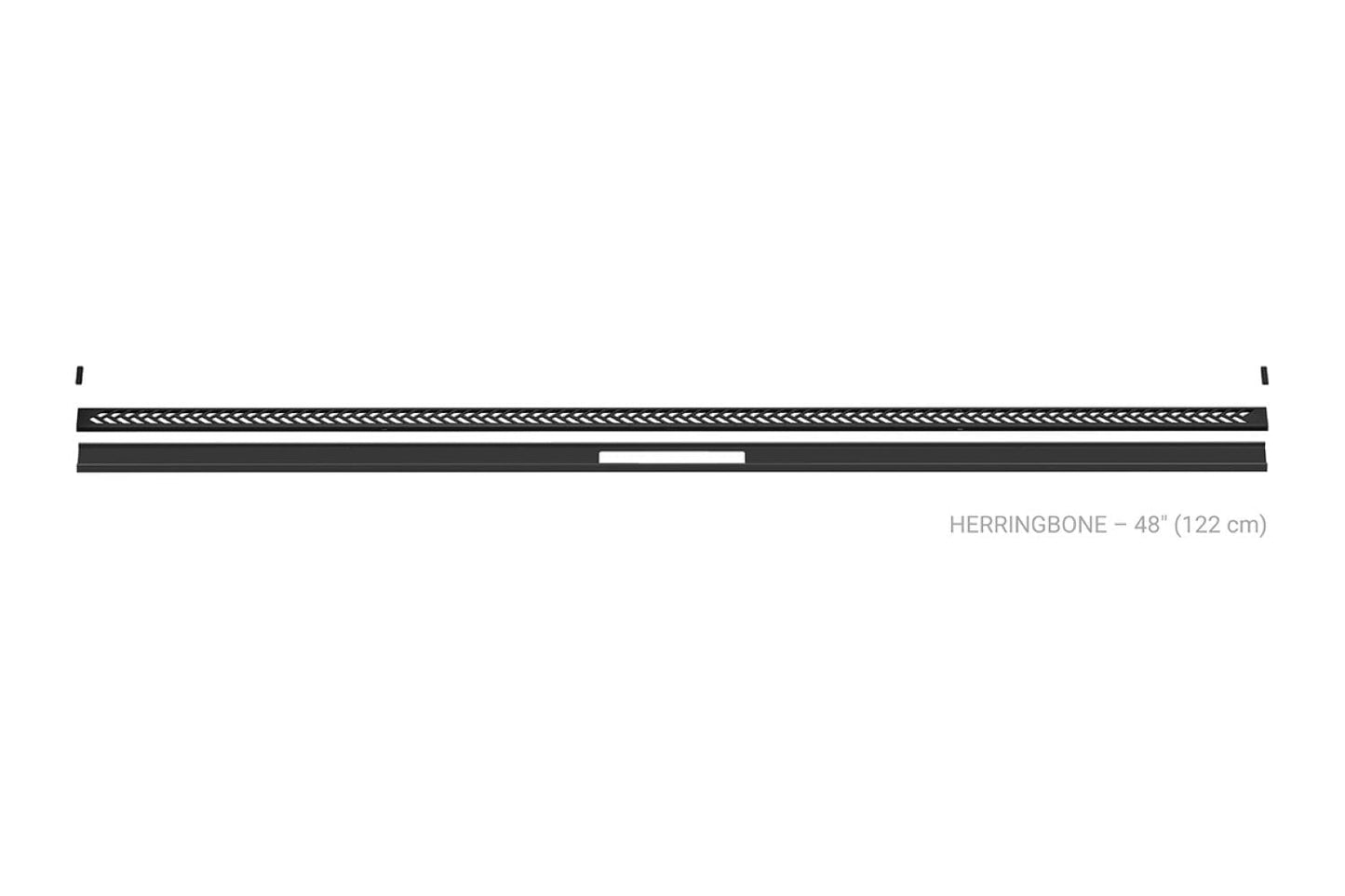 Schluter Systems Kerdi-Line-Vario 48-in Grate Herringbone Matte Black