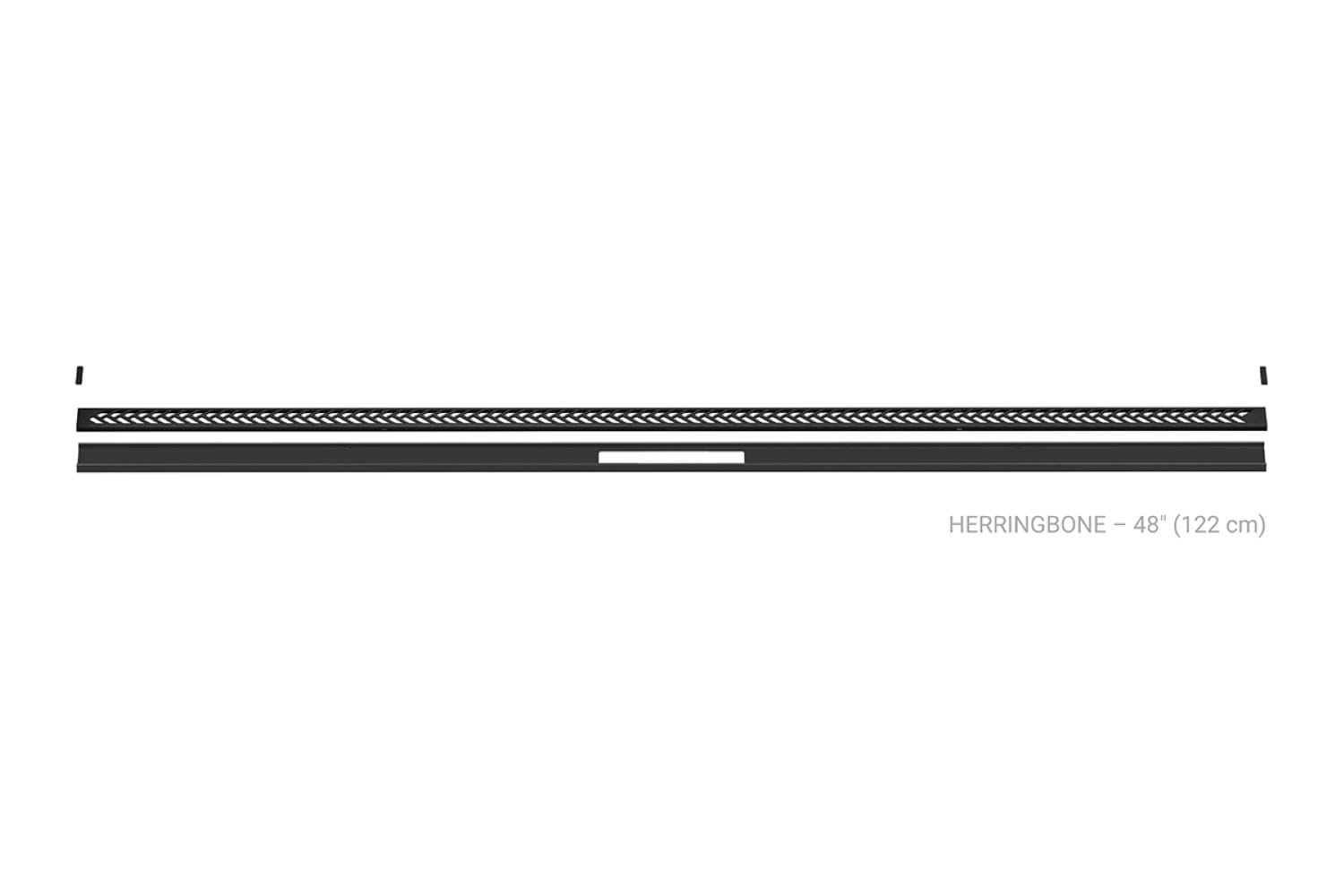 Schluter Systems Kerdi-Line-Vario 48-in Grate Herringbone Matte Black