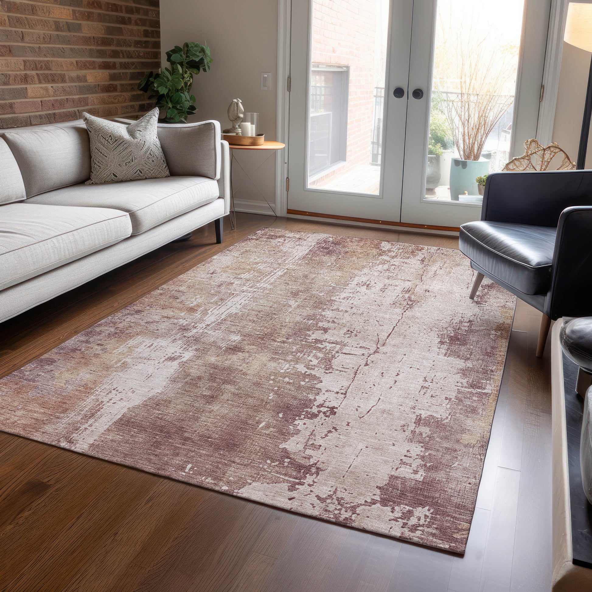 Addison Rugs Chantille ACN1649BL 9 x 12 (ft) Loomed Blush Rectangular Indoor/Outdoor Machine washable Pet Friendly Area rug