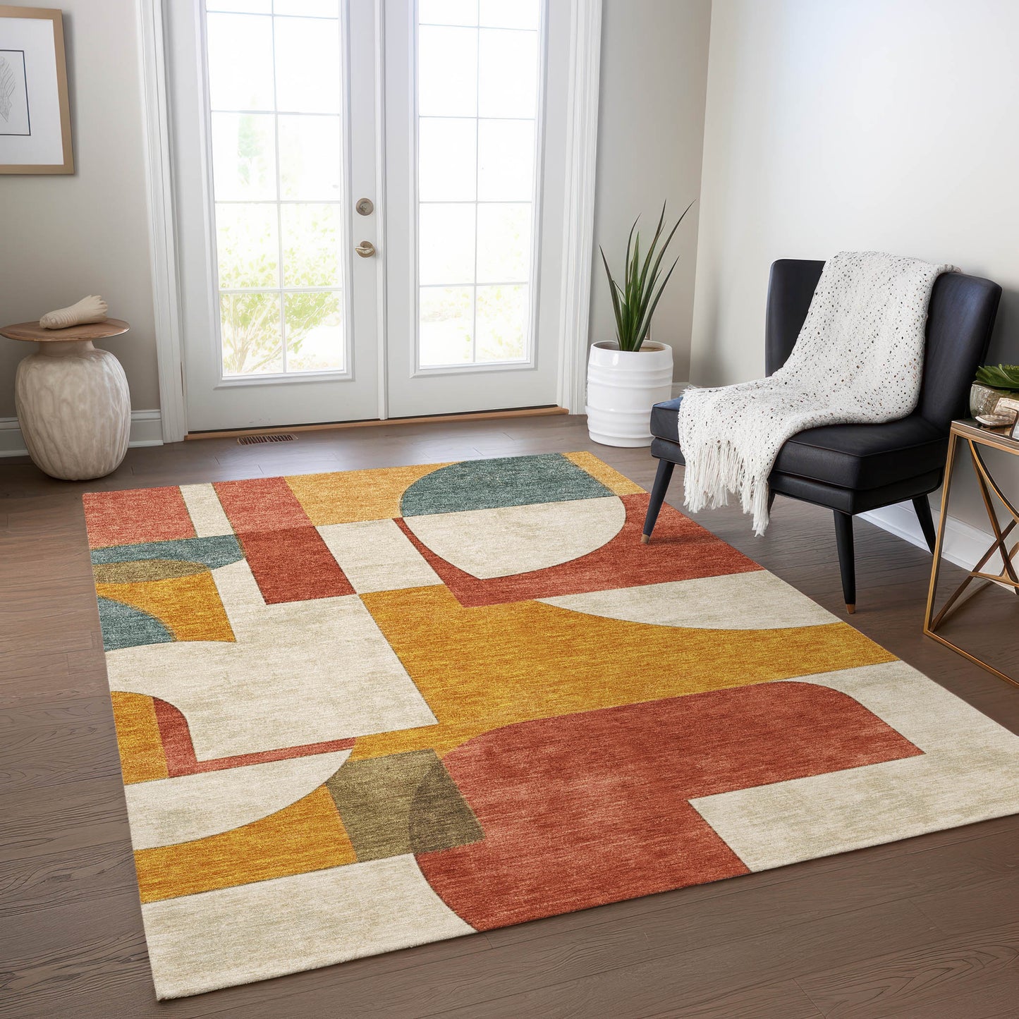 Addison Rugs Chantille ACN1692CR 9 x 12 (ft) Loomed Coral Rectangular Indoor/Outdoor Machine washable Pet Friendly Area rug