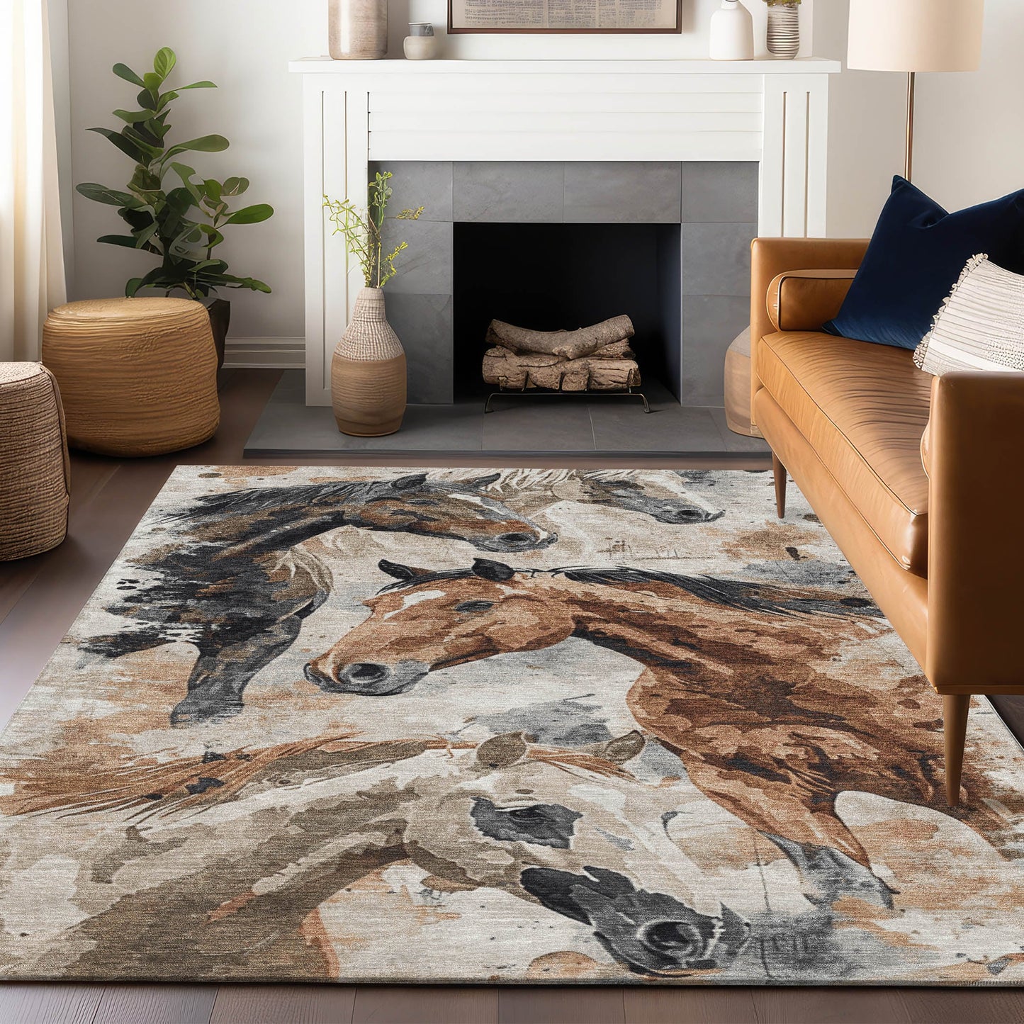 Addison Rugs Chantille ACN1720BG 8 x 10 (ft) Loomed Beige Rectangular Indoor/Outdoor Machine washable Pet Friendly Area rug