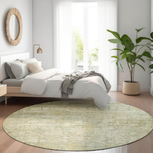 Addison Rugs Chantille ACN1764BG 8 x 8 (ft) Loomed Beige Round Indoor/Outdoor Machine washable Pet Friendly Area rug