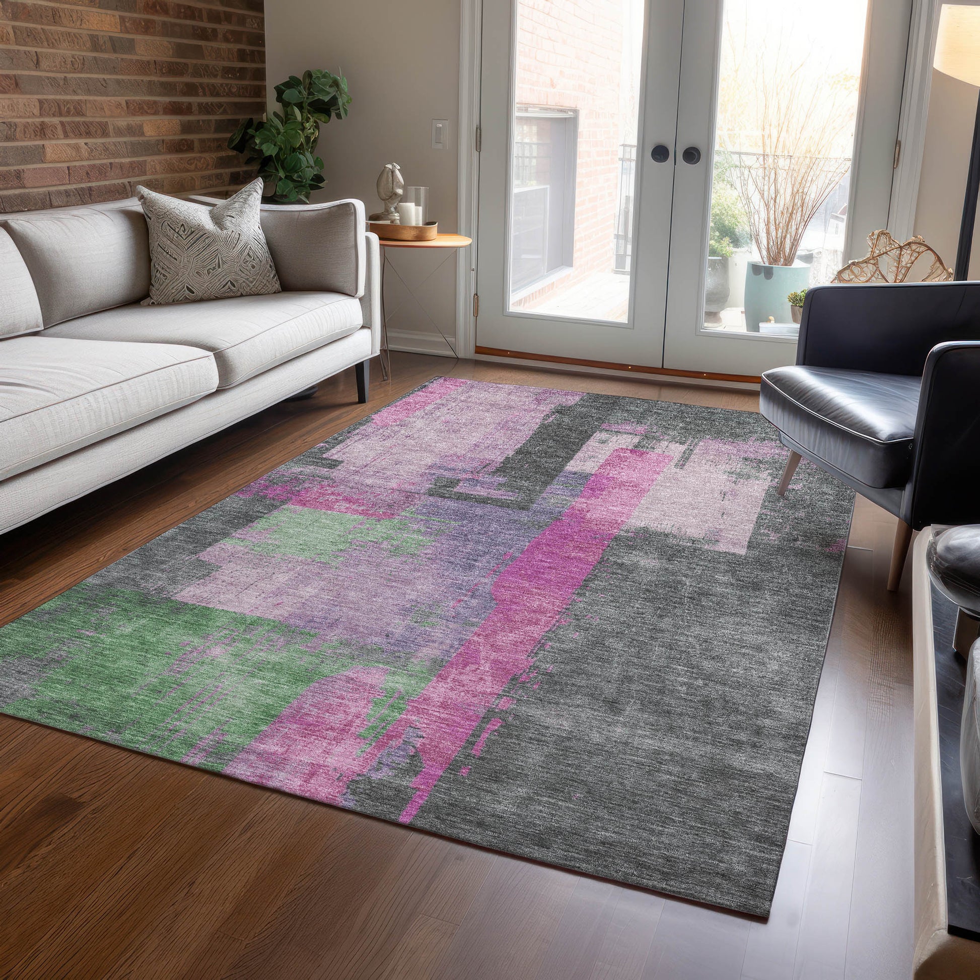 Addison Rugs Chantille ACN1779BL 9 x 12 (ft) Loomed Blush Rectangular Indoor/Outdoor Machine washable Pet Friendly Area rug