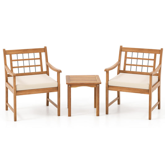 Ayelon 2 -Piece Patio Conversation Set with Off-white Cushions