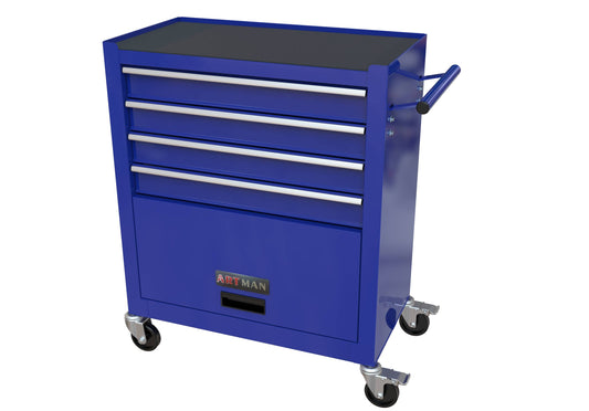 Siavonce Rrolling Tool Box 24-in W x 30-in H 4 -Drawer Steel Rolling Tool Cabinet ( Blue )