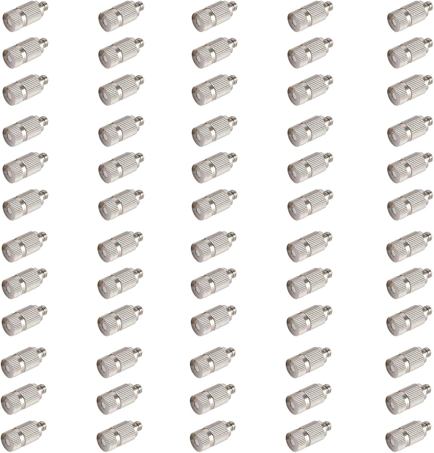 Pfeilzieher 80pcs misting Nozzle kit for Cooling System high Pressure 3 16 Threaded Mister nozzles Stainless Steel Anti drip fogging Spray Head for Landscaping air humidification Spraying ion