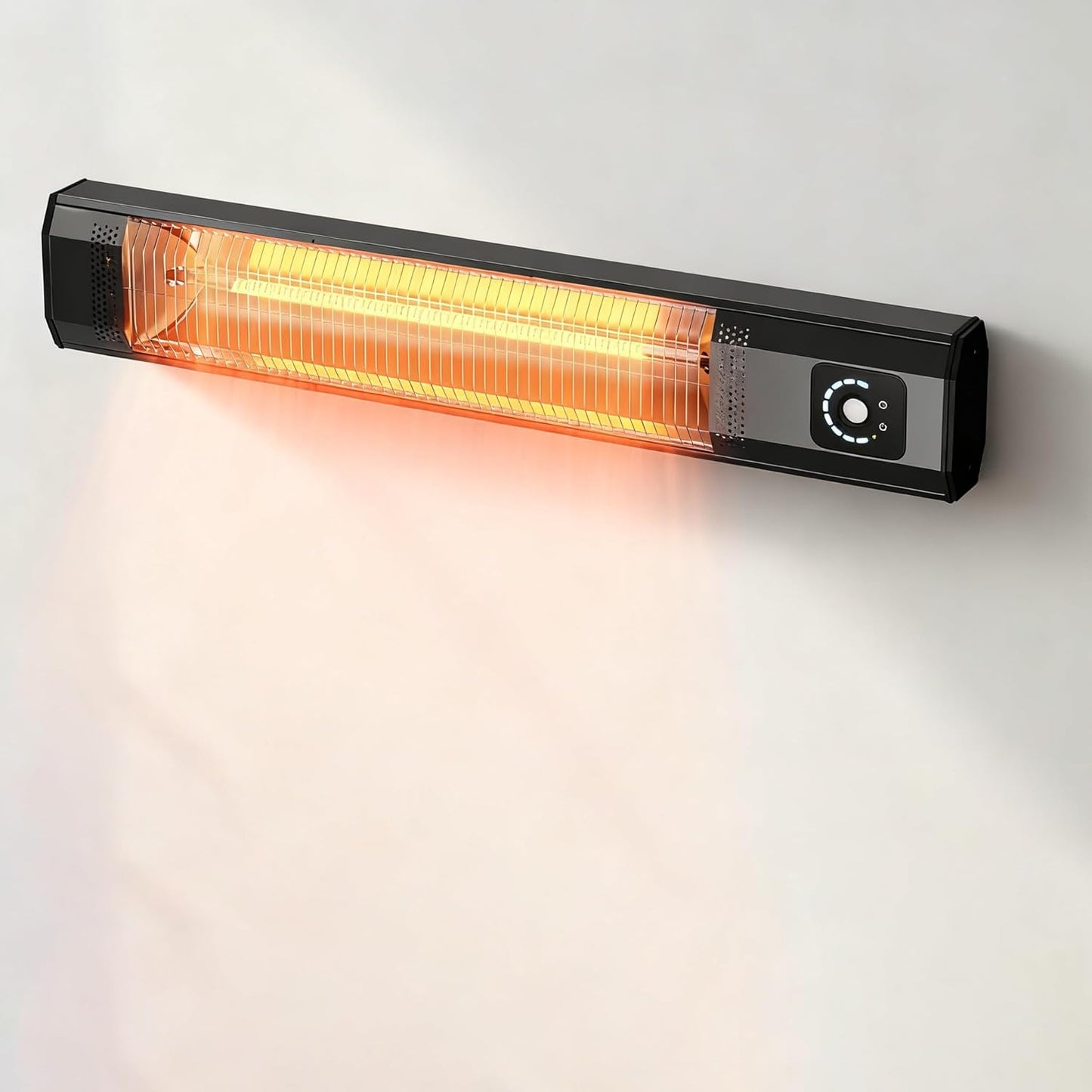 Wall-Mounted Electric Patio Model, 900W Infrared Heating Unit with Motion Sensor, IPX5 Waterproof, 9 Heat Levels & 9H Timer for Indoor & Outdoor Use
