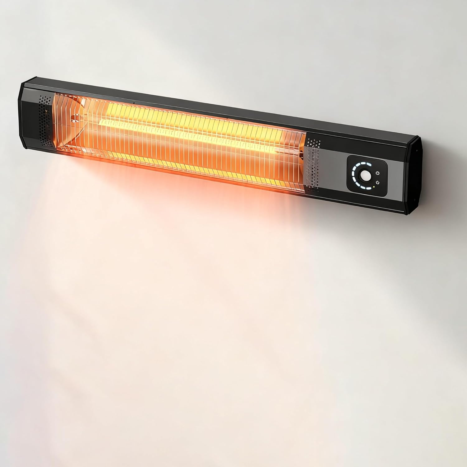 Wall-Mounted Electric Patio Model, 900W Infrared Heating Unit with Motion Sensor, IPX5 Waterproof, 9 Heat Levels & 9H Timer for Indoor & Outdoor Use