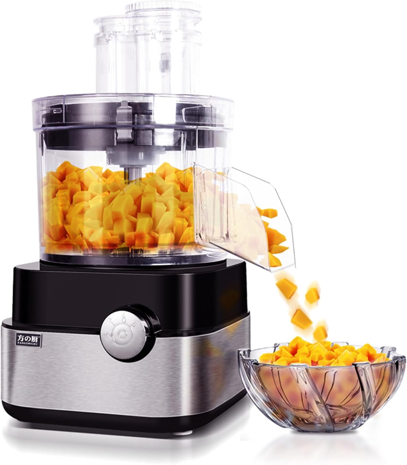 600W Multifunctional Dicing Machine,Vegetable Cutting Machine,Food Processor,Automatic multi-functional vegetable cutter for Dicing, slicing, shredding, mincing meat, cutting circles.